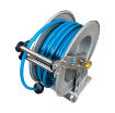 Picture of 8533.302-GF - Fixed Hosel Reel, Stainless Steel Aisi 304, S.530, For Hot Water, 200 Bar, With Hygienic Hose 25 M,
