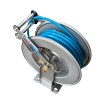 Picture of 8533.302-GF - Fixed Hosel Reel, Stainless Steel Aisi 304, S.530, For Hot Water, 200 Bar, With Hygienic Hose 25 M,