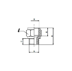 Picture of 105Z1412 - Extension Parallel Male/Female - Standard Fitting - 1/4" Male Thread to 1/2" Female Thread - Brass
