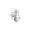 Picture of 2070814 - Tee Piece Male - Compression Fitting - 8mm Tube to Tube with 1/4" Male Tee - Brass