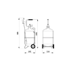 Picture of 23025 - Wheel Mounted Pressure Sprayer 24 Litre, Aisi 304 Stainless Steel With Level Gauge