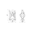 Picture of 2B3/16117EA5 - Diaphragm Pump Series 1/2" 120-Ppab In Polypropylene And Aluminum With Membranes In Epdm, Seats And