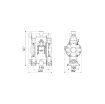 Picture of 2B3/16117NH5 - Diaphragm Pump Series 1/2" 120-Ppab In Polypropylene And Aluminum With Membranes In Nbr, Seats And B