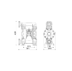 Picture of 2B4/26117HHI - Diaphragm Pump Series 1" 1000-Ppab In Polypropylene And Aluminum With Membranes In Hytrel®, Seats An