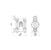 Picture of 2B4/26117NHI - Diaphragm Pump Series 1" 1000-Ppab In Polypropylene And Aluminum With Membranes In Nbr, Seats And Ba