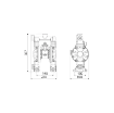 Picture of 2B8/16117EA5 - Dual Inlet Diaphragm Pump Series 1/2" 120-Ppab In Polypropylene And Aluminum With Membranes In Epdm,