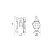 Picture of 2B8/16117HH5 - Dual Inlet Diaphragm Pump Series 1/2" 120-Ppab In Polypropylene And Aluminum With Membranes In Hytre